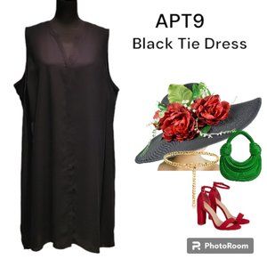 APT9 Sheath Black Tie Dress